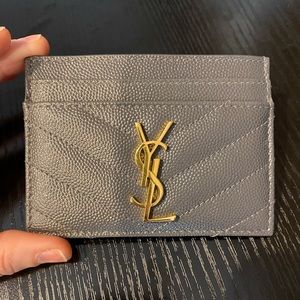 YSL Grey card case